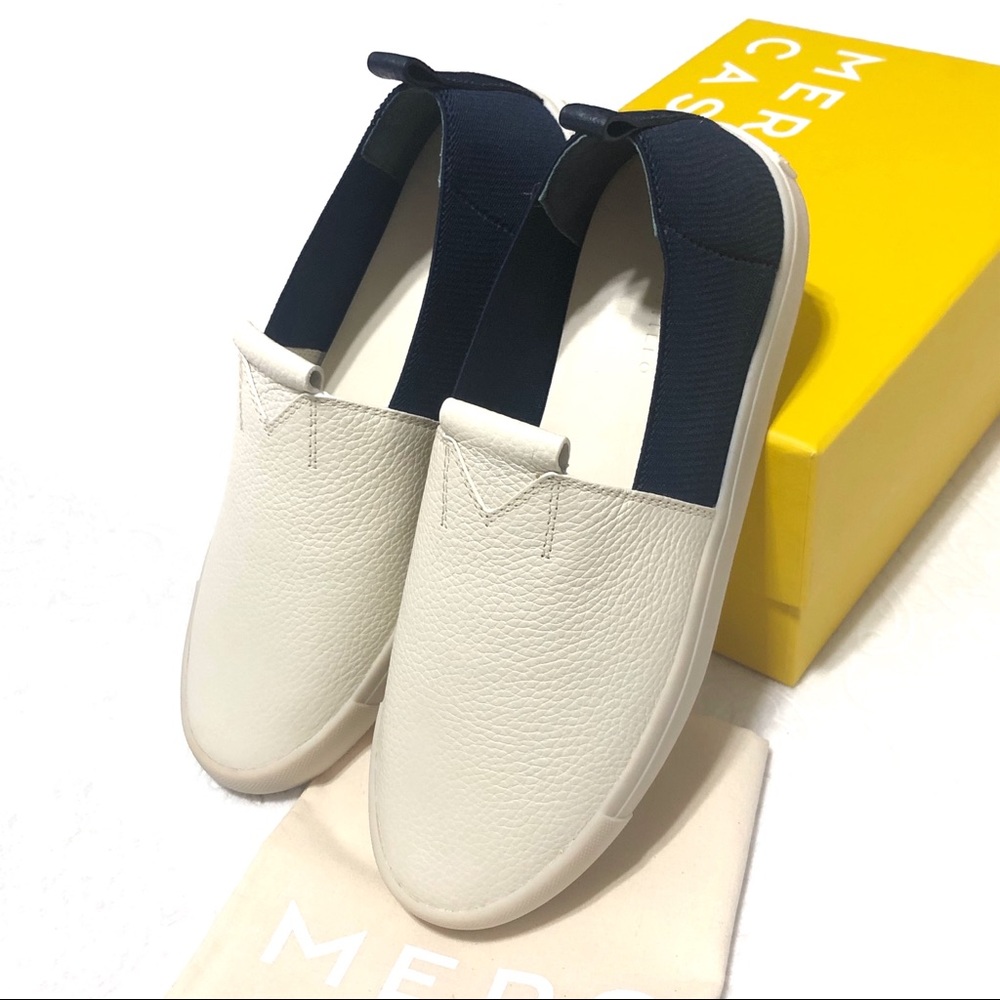 Mercedes Castillo Ivory Navy Arden Slip-On Sneaker